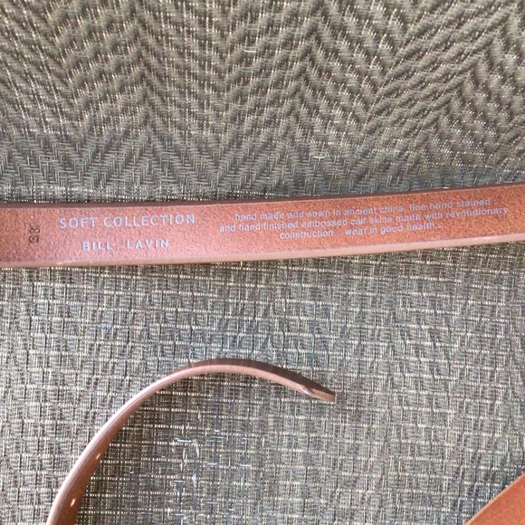 Bill Lanvin Soft Collection Tan Leather Men’s Belt - Picture 2 of 3